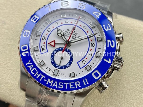 KF Factory Rolex Yacht-Master II 116680-0002 44mm Full Steel Strap White Dial