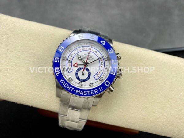 KF Factory Rolex Yacht-Master II 116680-0002 44mm Full Steel Strap White Dial