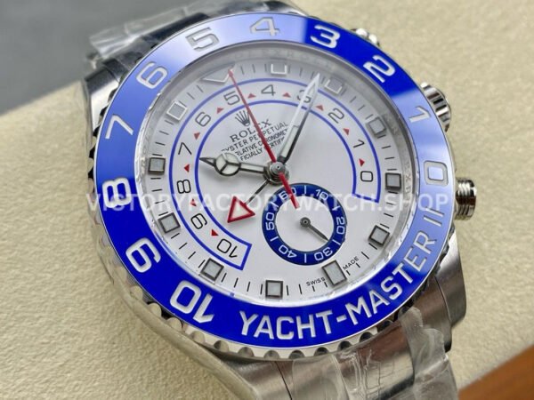 KF Factory Rolex Yacht-Master II 116680-0002 44mm Full Steel Strap White Dial