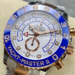 KF Factory Rolex Yacht-Master II 116681-78211 44mm Half Rose Gold White Dial