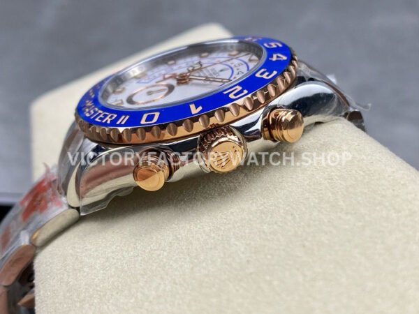 KF Factory Rolex Yacht-Master II 116681-78211 44mm Half Rose Gold White Dial