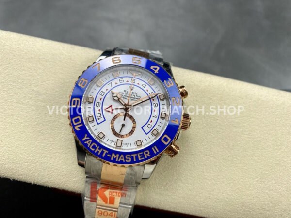 KF Factory Rolex Yacht-Master II 116681-78211 44mm Half Rose Gold White Dial