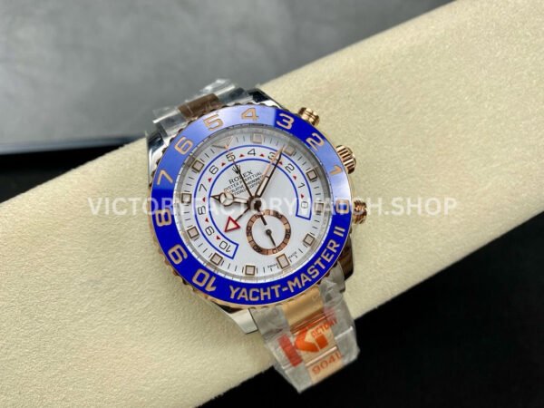 KF Factory Rolex Yacht-Master II 116681-78211 44mm Half Rose Gold White Dial