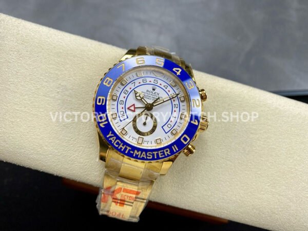 KF Factory Rolex Yacht-Master II 116689 44mm Full White Gold White Dial