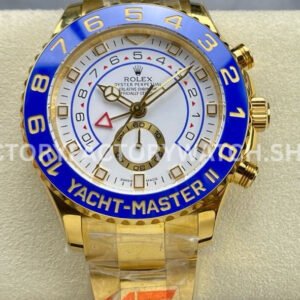 KF Factory Rolex Yacht-Master II 116688-0002 44mm Full Yellow Gold White Dial (3) KF Yacht Master II 116688 yellow gold white dial