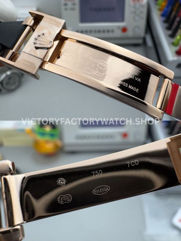 N+ Factory Counterweight Rolex Daytona 116595RBOW 40mm Rose Gold Rainbow Bezel Oysterflex Diamond Black Dial