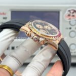 N+ Factory Counterweight Rolex Daytona 116595RBOW 40mm Rose Gold Rainbow Bezel Oysterflex Diamond Black Dial