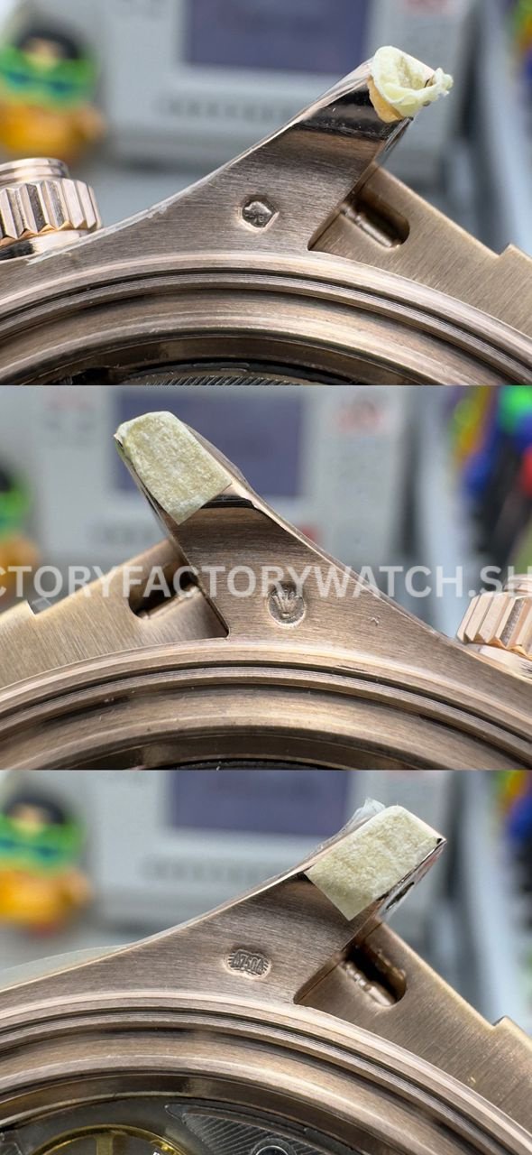 N+ Factory Counterweight Rolex Daytona 116595RBOW 40mm Rose Gold Rainbow Bezel Oysterflex Diamond Dial