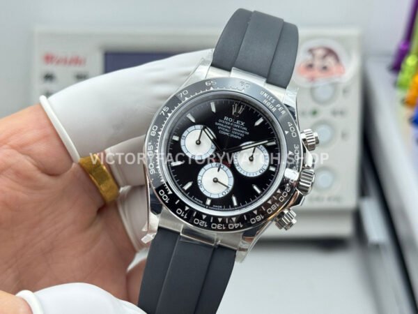 N+ Factory Counterweight Rolex Daytona 126519LN-0002 40mm White Gold Oysterflex Black Dial