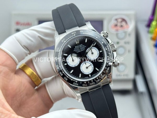 N+ Factory Counterweight Rolex Daytona 126519LN-0002 40mm White Gold Oysterflex Black Dial