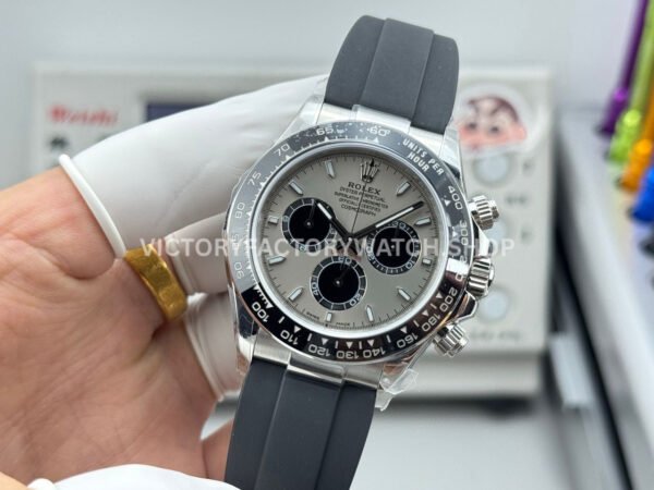N+ Factory Counterweight Rolex Daytona 126519LN-0006 40mm White Gold Oysterflex Black Eye Grey Dial