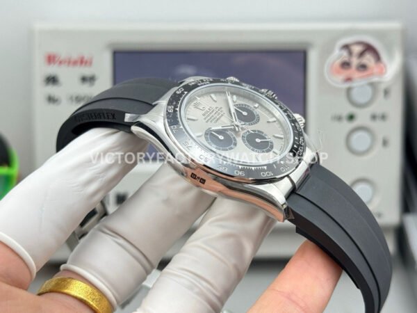 N+ Factory Counterweight Rolex Daytona 126519LN-0006 40mm White Gold Oysterflex Black Eye Grey Dial