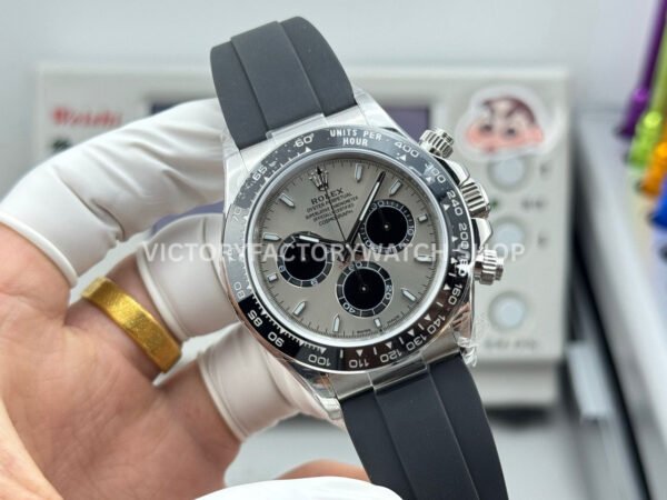 N+ Factory Counterweight Rolex Daytona 126519LN-0006 40mm White Gold Oysterflex Black Eye Grey Dial