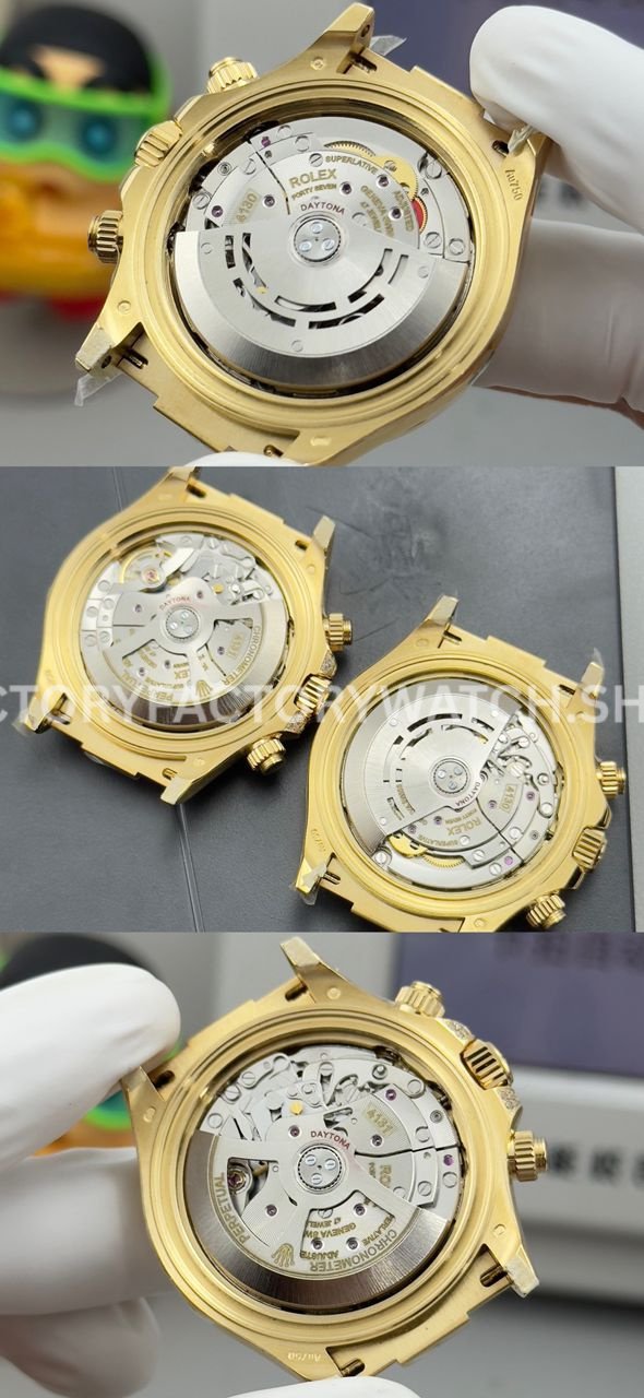 N+ Factory Counterweight Rolex Daytona 126538TBR-0004 40mm Yellow Gold Oysterflex Diamond Bezel Gold Dial