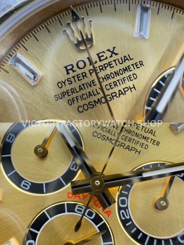 N+ Factory Counterweight Rolex Daytona 126538TBR-0004 40mm Yellow Gold Oysterflex Diamond Bezel Gold Dial