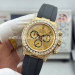 N+ Factory Counterweight Rolex Daytona 126538TBR-0004 40mm Yellow Gold Oysterflex Diamond Bezel Gold Dial