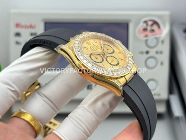 N+ Factory Counterweight Rolex Daytona 126538TBR-0004 40mm Yellow Gold Oysterflex Diamond Bezel Gold Dial