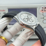 N+ Factory Counterweight Rolex Daytona 126539TBR-0002 40mm White Gold Oysterflex Diamond Bezel Diamond Grey Dial