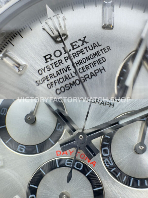 N+ Factory Counterweight Rolex Daytona 126539TBR-0002 40mm White Gold Oysterflex Diamond Bezel Diamond Grey Dial