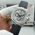 N+ Factory Counterweight Rolex Daytona 126539TBR-0002 40mm White Gold Oysterflex Diamond Bezel Diamond Grey Dial