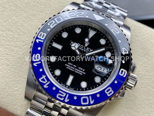 OW Factory Rolex Batgirl GMT-Master II 126710BLNR-0002 40mm Full Steel Black Dial Jubilee