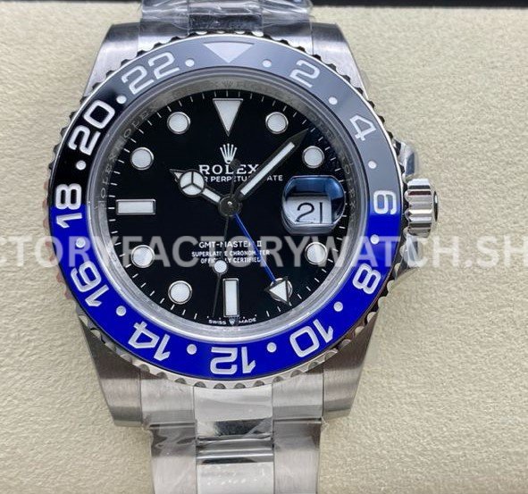 OW Factory Batman GMT 126710BLNR black blue bezel oyster