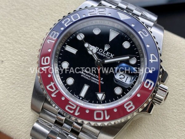 OW Factory Rolex Pepsi GMT-Master II 126710BLRO-0001 40mm Full Steel Black Dial Jubilee