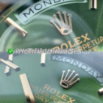 PPM Factory Counterweight Rolex Day-Date 228235-0025 40mm Full Rose Gold Roman Number Olive Green Dial