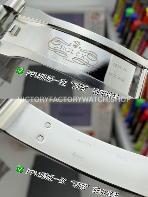 PPM Factory Counterweight Rolex Day-Date 228239-0076 40mm Full White Gold Roman Numerals Dark Blue Dial