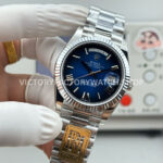 PPM Factory Counterweight Rolex Day-Date 228239-0076 40mm Full White Gold Roman Numerals Dark Blue Dial