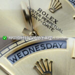 PPM Factory Counterweight Rolex Day-Date 228238-0006 40mm Full Yellow Gold Roman Number Champagne Dial