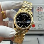 PPM Factory Counterweight Rolex Day-Date 228238-0004 40mm Full Yellow Gold Diamond Baguette Black Dial (4) PPM Factory Counterweight Rolex Day-Date 228238-0004 40mm Full Yellow Gold Diamond Baguette Black Dial