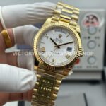 PPM Factory Counterweight Rolex Day-Date 228238-0042 40mm Full Yellow Gold Roman Numerals White Dial