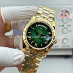 PPM Factory Counterweight Rolex Day-Date 228238-0061 40mm Full Yellow Gold Roman Number Green Dial (9) PPM Factory Counterweight Rolex Day-Date 228238-0061 40mm Full Yellow Gold Roman Number Green Dial