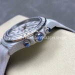 PPM Factory Rolex Daytona Modified 116500 White Carbon Fiber Calf Skin Strap Diamond Baguette White Dial