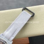 PPM Factory Rolex Daytona Modified 116500 White Carbon Fiber Calf Skin Strap Diamond Baguette White Dial