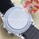 PPM Factory Rolex Daytona Modified 116500 White Carbon Fiber Calf Skin Strap Diamond Baguette White Dial