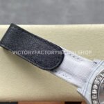 PPM Factory Rolex Daytona Modified 126506 Carbon Fiber Calf Skin Strap Diamond Baguette Ice Blue Dial