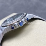 PPM Factory Rolex Daytona Modified 126506 Carbon Fiber Calf Skin Strap Diamond Baguette Ice Blue Dial