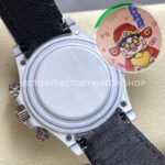 PPM Factory Rolex Daytona Modified 126506 Carbon Fiber Calf Skin Strap Diamond Baguette Ice Blue Dial