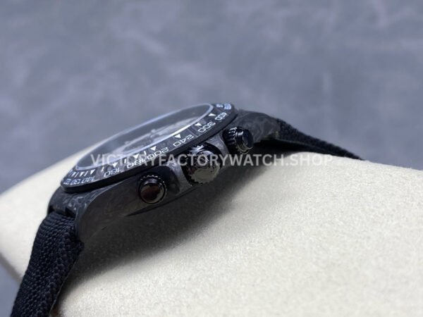 PPM Factory Rolex Daytona Modified Carbon Fiber Calf Skin Strap Real Meteorite Dial
