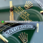 PPM Factory Counterweight Rolex Day-Date 228238-0069 40mm Full Yellow Gold Roman Number Green ombré Dial  Brand : Rolex