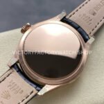 R+ Factory Counterweight Rolex Cellini Moonphase 50535-0002 39mm Rose Gold Black Leather Strap White Dial