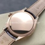R+ Factory Counterweight Rolex Cellini Moonphase 50535-0002 39mm Rose Gold Brown Leather Strap White Dial
