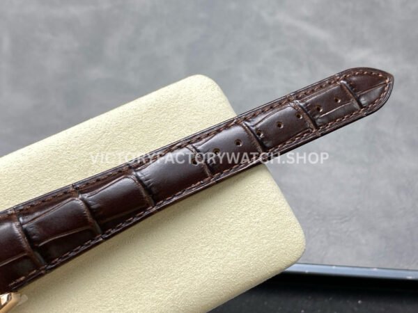 R+ Factory Counterweight Rolex Cellini Moonphase 50535-0002 39mm Rose Gold Brown Leather Strap White Dial