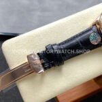 R+ Factory Counterweight Rolex Cellini Moonphase 50535 39mm Rose Gold Black Leather Strap Black Dial