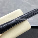 R+ Factory Counterweight Rolex Cellini Moonphase 50535 39mm Rose Gold Black Leather Strap Black Dial