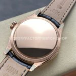 R+ Factory Counterweight Rolex Cellini Moonphase 50535 39mm Rose Gold Black Leather Strap Black Dial
