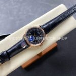 R+ Factory Counterweight Rolex Cellini Moonphase 50535 39mm Rose Gold Black Leather Strap Black Dial