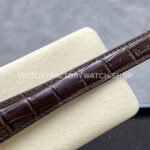 R+ Factory Counterweight Rolex Cellini Moonphase 50535 39mm Rose Gold Brown Leather Strap Black Dial